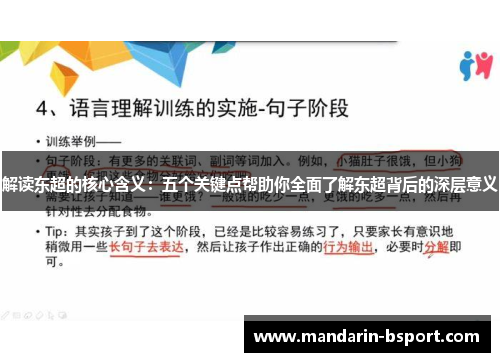 解读东超的核心含义：五个关键点帮助你全面了解东超背后的深层意义